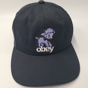Obey Hat Snapback Black Purple Lamb Wool Blend Skate Skateboard Casual Wear Men